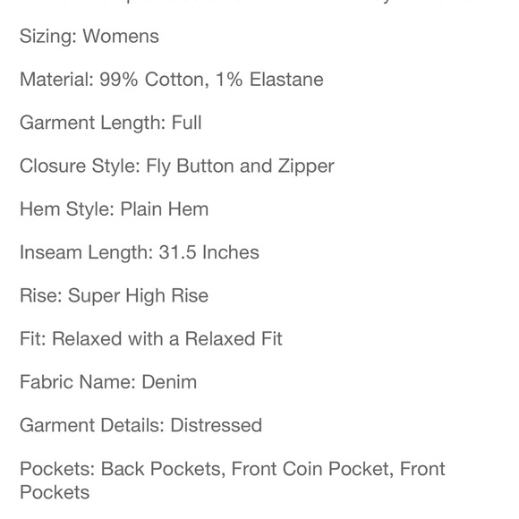 Super high rise distressed baggy jeans size 2 - Picture 7 of 8